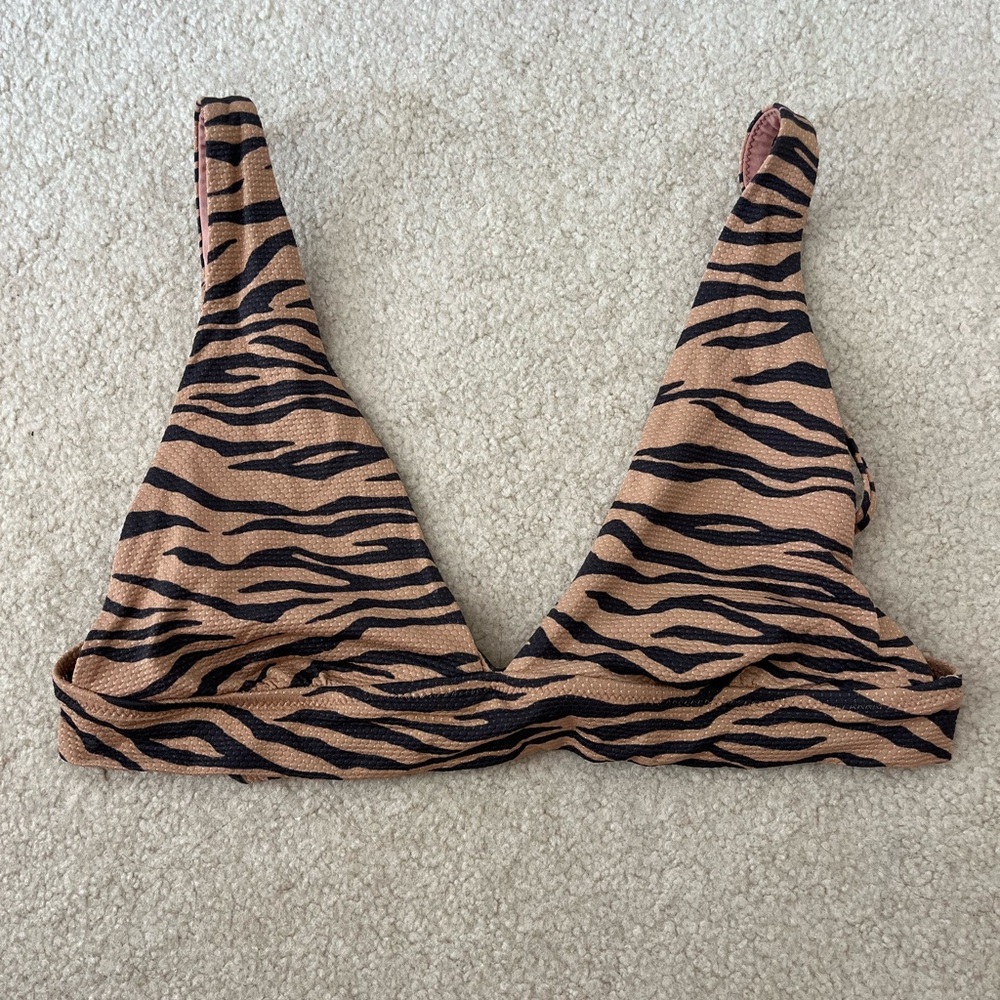 Aerie Leopard Print Bikini Top